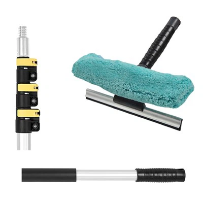 Teleskopski strgalec oken s krpo iz vlaken
